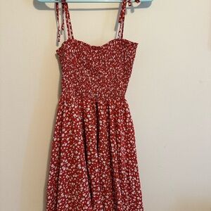 Red Floral Sundress